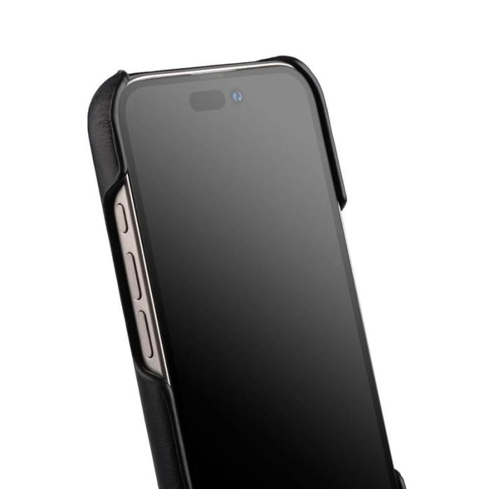 Melkco - MELKCO iPhone 16 Pro Max Fodral Äkta Läder PC - Svart