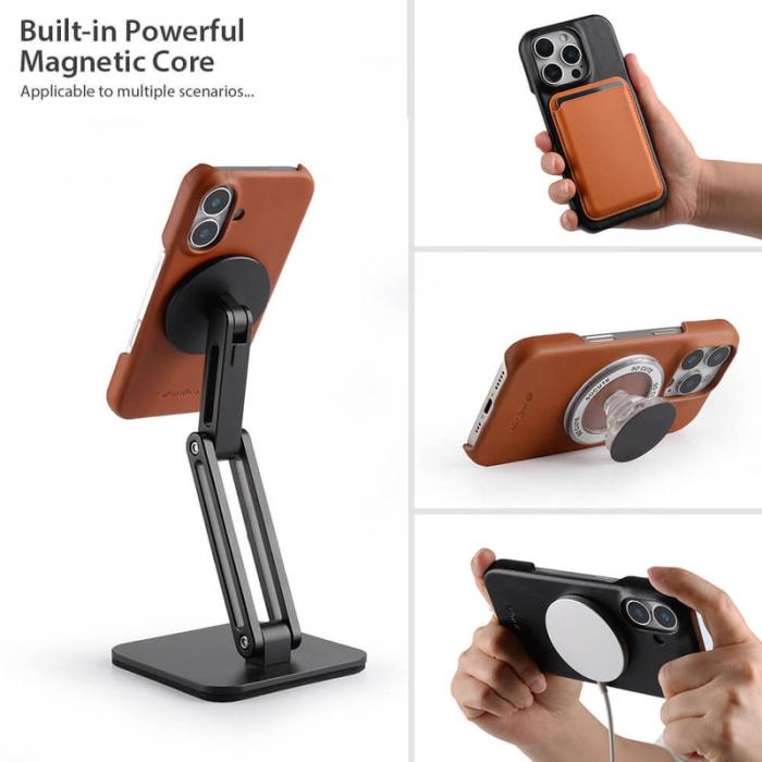 Melkco - MELKCO iPhone 16 Pro Max Fodral Äkta Läder PC - Svart