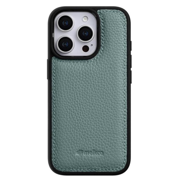 Melkco - MELKCO iPhone 16 Pro Max Fodral Äkta Läder Belagt PC - Blå