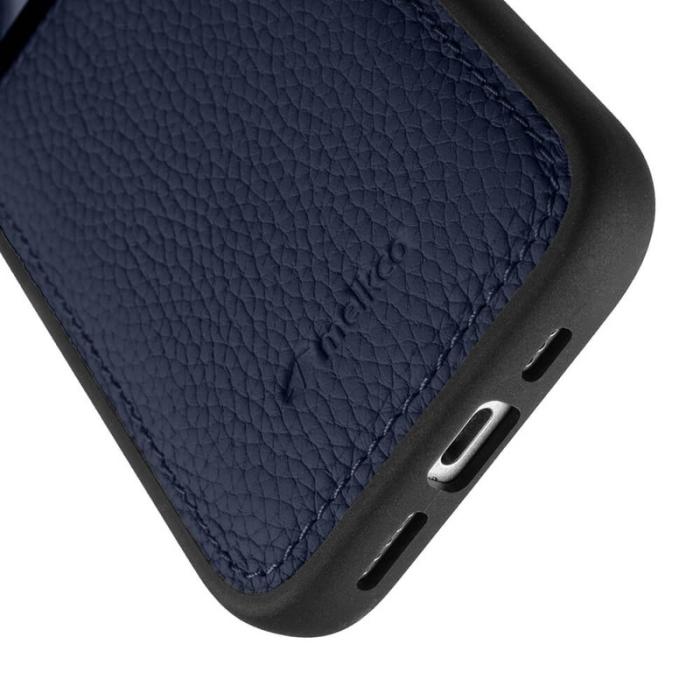 Melkco - MELKCO iPhone 16 Pro Max Fodral Äkta Läder PC - Mörkblå