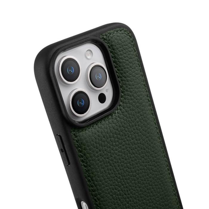 Melkco - MELKCO iPhone 16 Pro Max Fodral Äkta Läder PC Grön