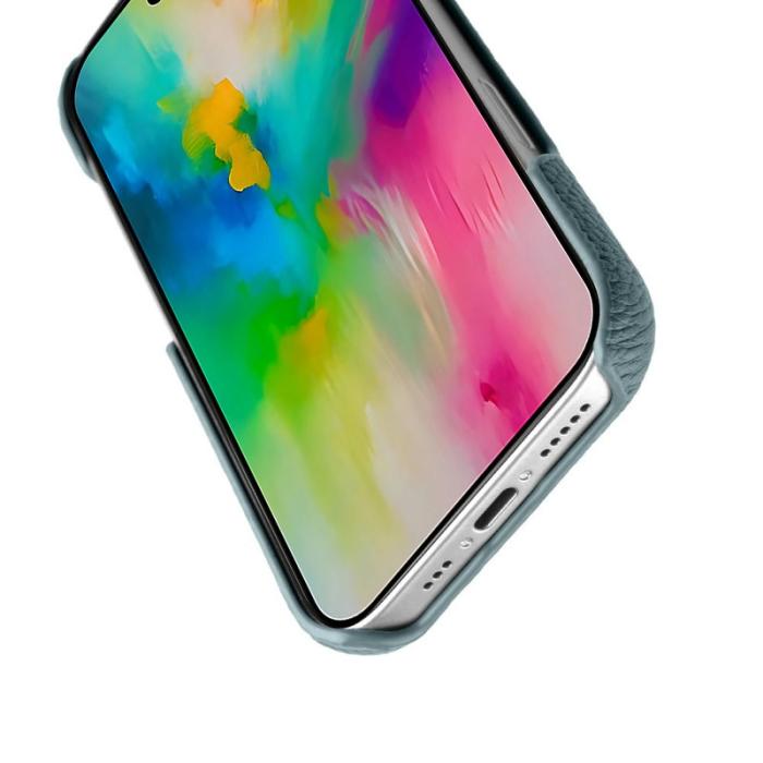 Melkco - MELKCO iPhone 16 Pro Max Fodral Äkta Läder PC Blå