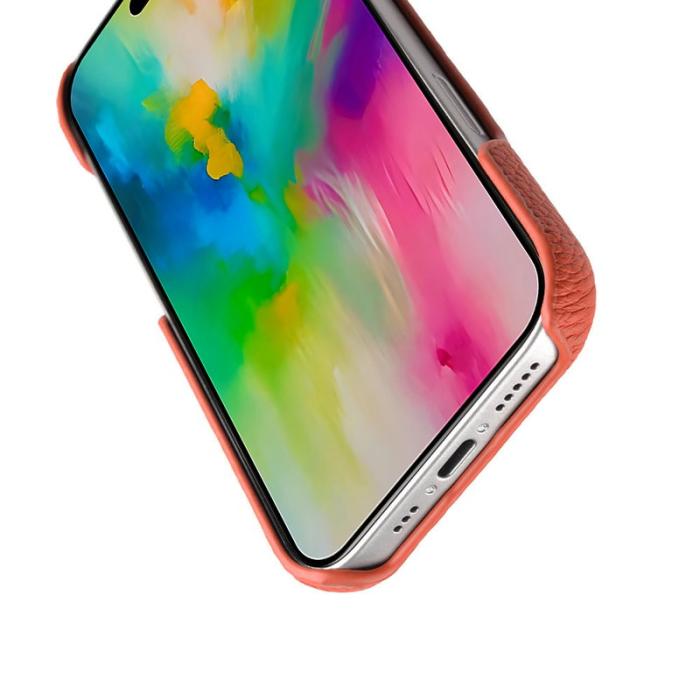 Melkco - MELKCO iPhone 16 Pro Max Fodral Äkta Läder PC Orange