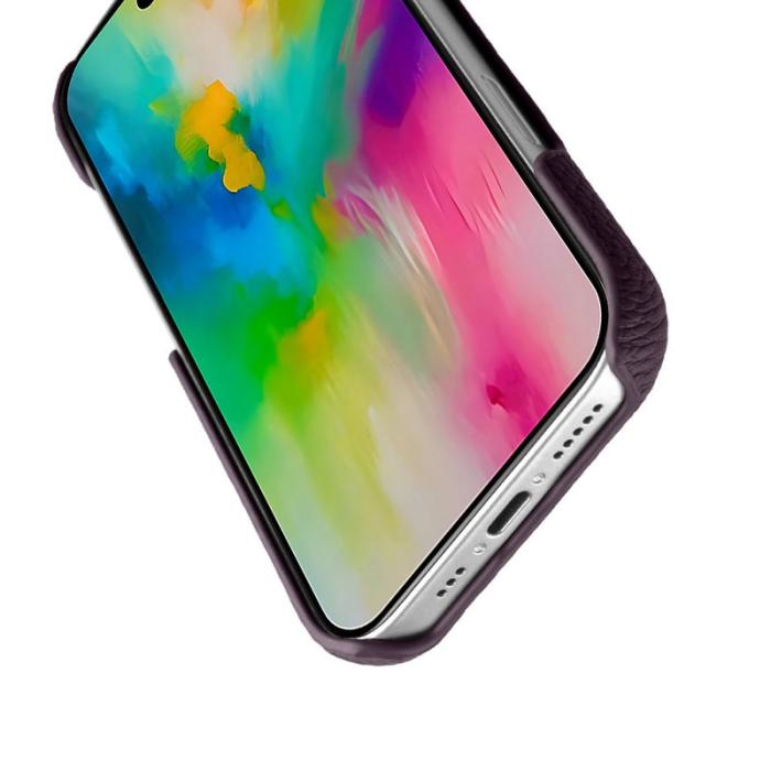 Melkco - MELKCO iPhone 16 Pro Max Fodral Äkta Läder PC Lila