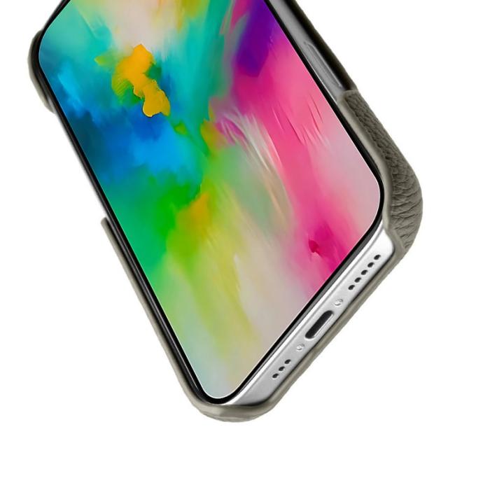 Melkco - MELKCO iPhone 17 Fodral Äkta Läder PC MagSafe Kompatibel Grå