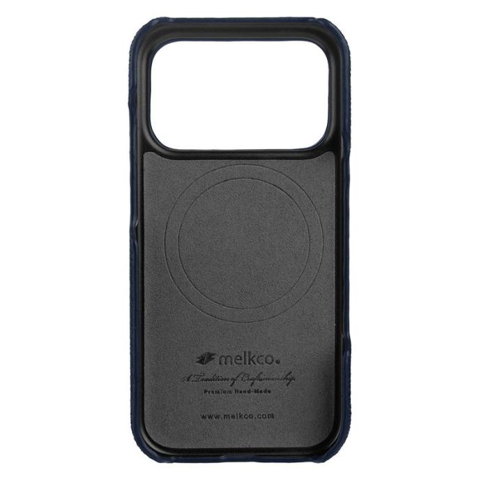 Melkco - MELKCO iPhone 17 Pro Fodral Äkta Läder PC Svart