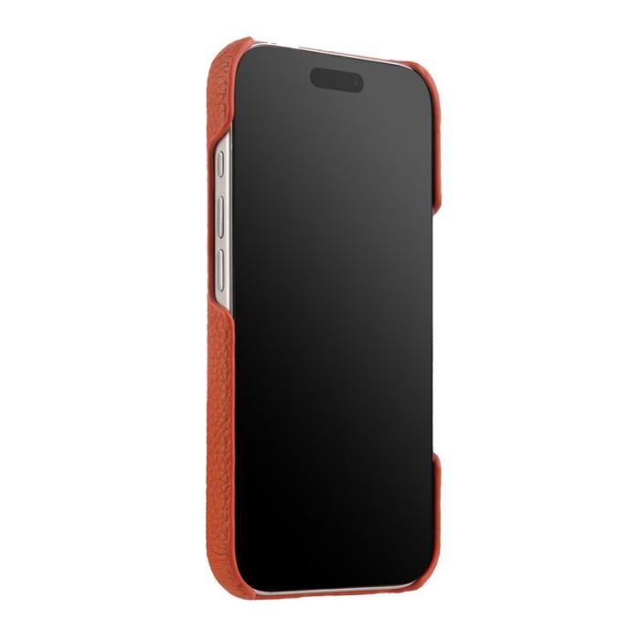 Melkco - MELKCO iPhone 17 Pro Fodral Äkta Läder PC MagSafe - Orange