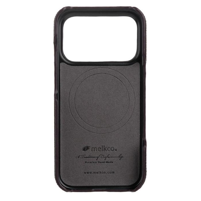 Melkco - MELKCO iPhone 17 Pro Fodral Äkta Läder PC MagSafe - Lila