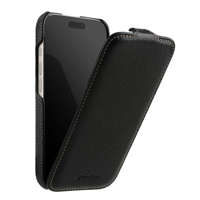 Melkco - MELKCO iPhone 17 Pro Max Fodral Äkta Läder + PC - Svart