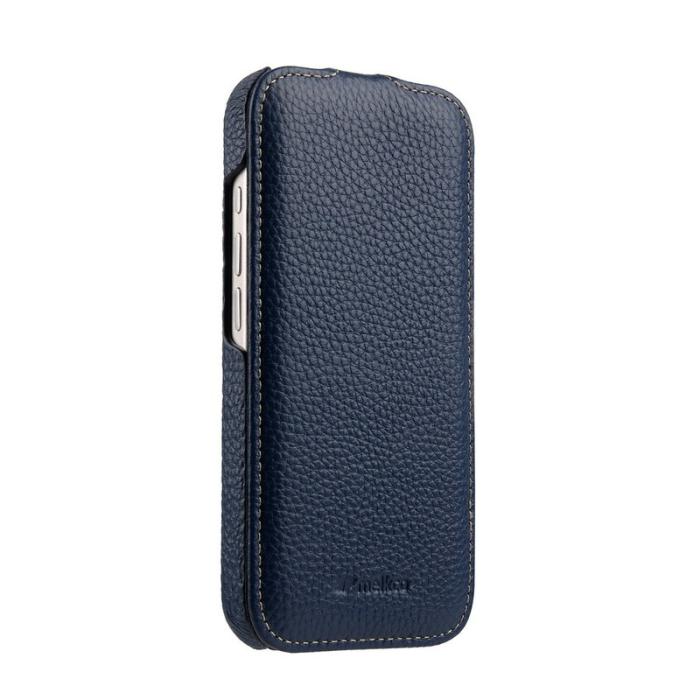Melkco - MELKCO iPhone 17 Pro Max Fodral Äkta Läder + PC - Blå