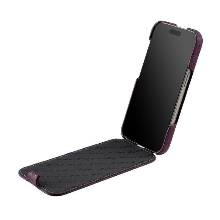 Melkco - MELKCO iPhone 17 Pro Max Fodral Äkta Läder + PC - Lila