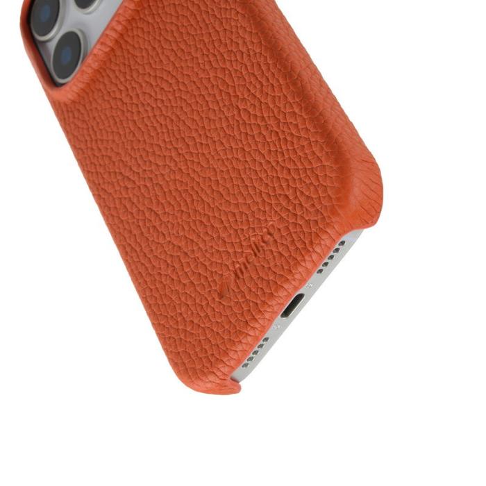 Melkco - MELKCO iPhone 17 Pro Max Fodral Äkta Läder PC Orange