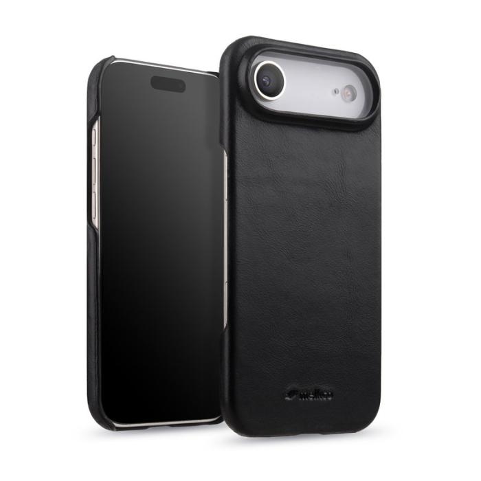 Melkco - MELKCO iPhone Air Fodral MagSafe Äkta Läder PC Svart