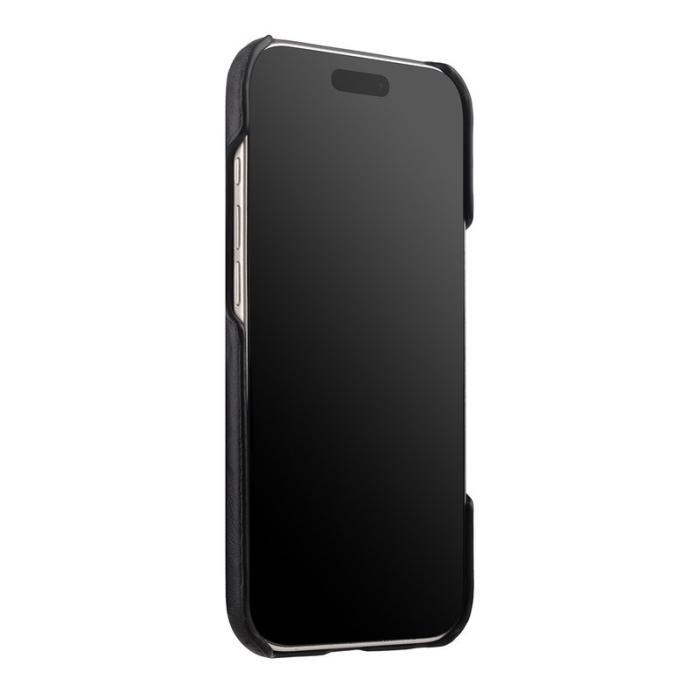 Melkco - MELKCO iPhone Air Fodral MagSafe Äkta Läder PC Svart