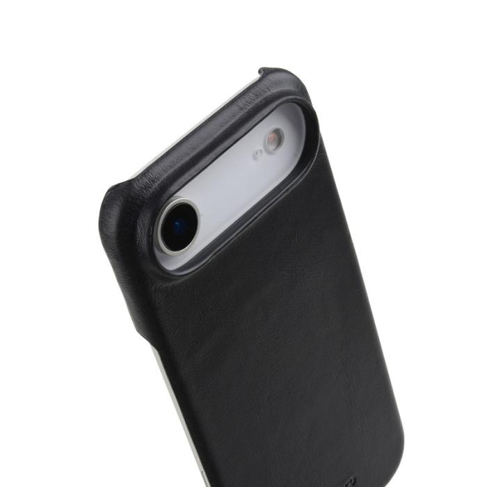 Melkco - MELKCO iPhone Air Fodral MagSafe Äkta Läder PC Svart