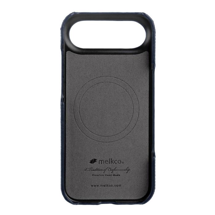 Melkco - MELKCO iPhone Air Fodral Äkta Läder PC Magsafe - Mörkblå