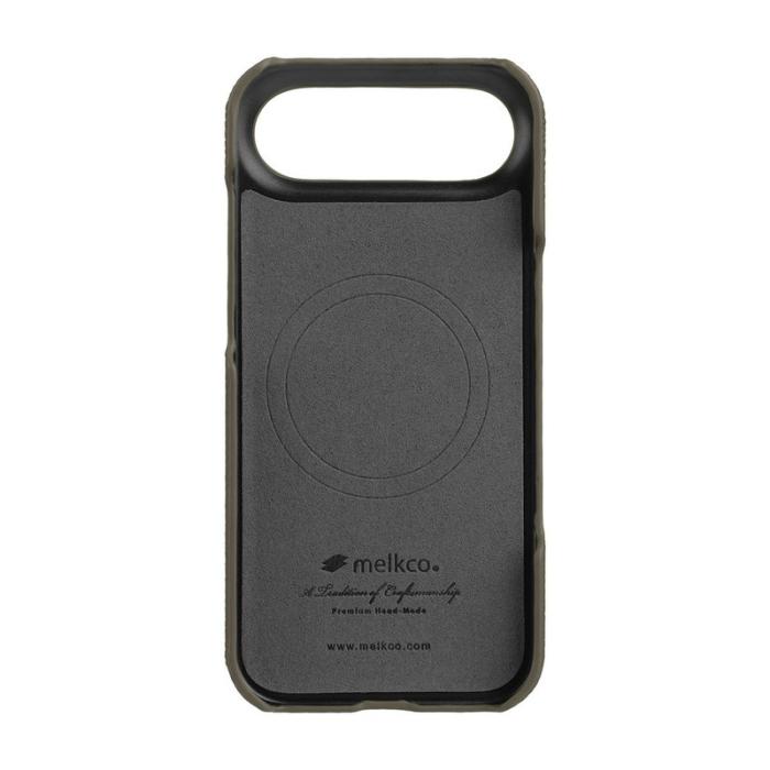 Melkco - MELKCO iPhone Air Fodral Äkta Läder PC Grå