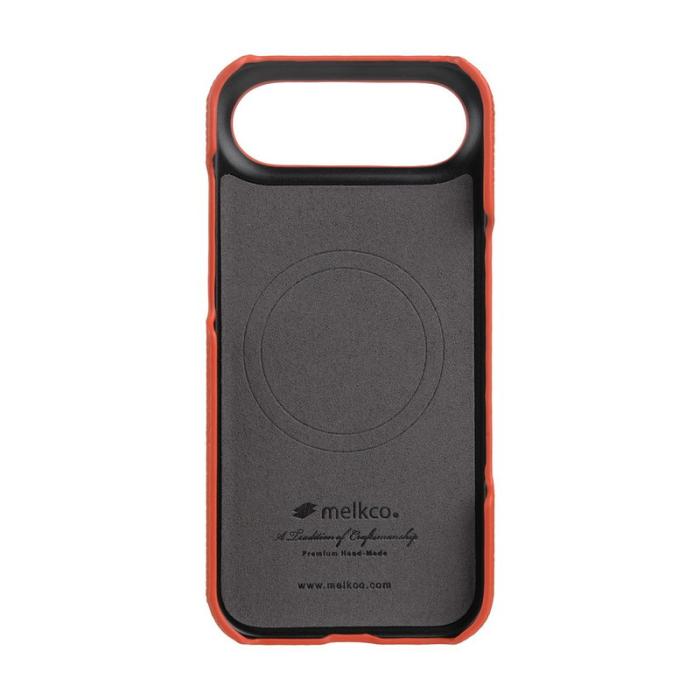 Melkco - MELKCO iPhone Air Fodral Äkta Läder PC MagSafe - Orange