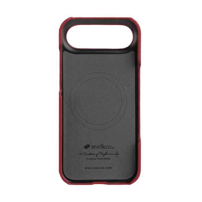 Melkco - MELKCO iPhone Air Fodral Äkta Läder PC Röd