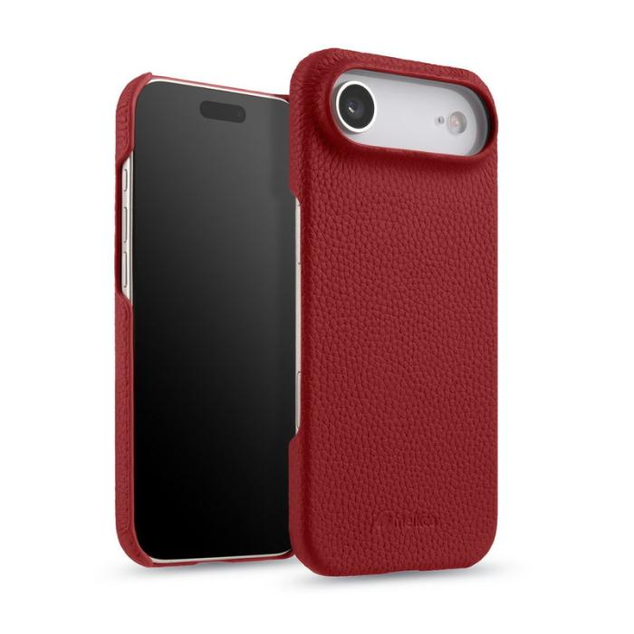 Melkco - MELKCO iPhone Air Fodral Äkta Läder PC Röd