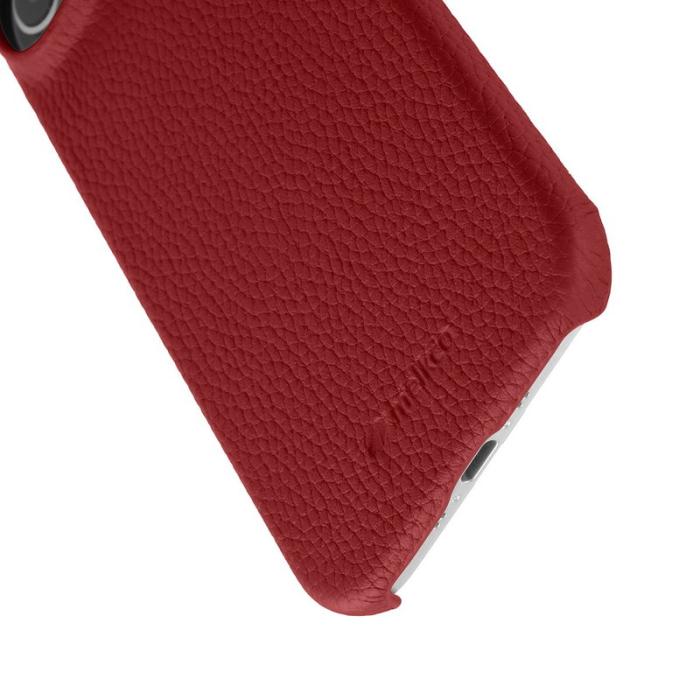 Melkco - MELKCO iPhone Air Fodral Äkta Läder PC Röd