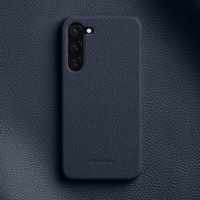 Melkco - MELKCO Samsung Galaxy S23 Plus Mobilskal Äkta Läder PC Blå