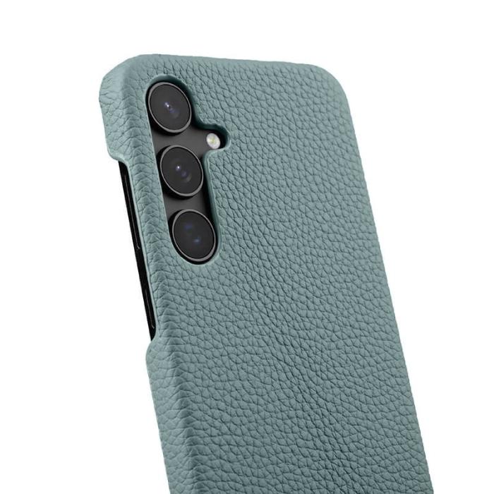 Melkco - MELKCO Samsung Galaxy S24 Fodral Äkta Läder + PC - Ljusblå