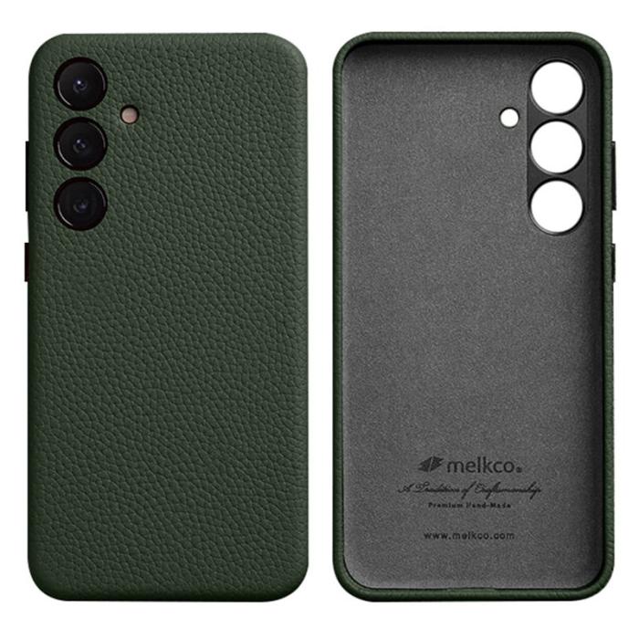 Melkco - MELKCO Samsung Galaxy S24 Skal Äkta Läder + PC - Grön