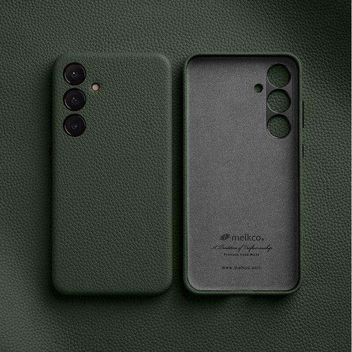 Melkco - MELKCO Samsung Galaxy S24 Skal Äkta Läder + PC - Grön