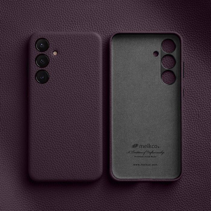 Melkco - MELKCO Samsung Galaxy S24 Skal Äkta Läder + PC - Lila