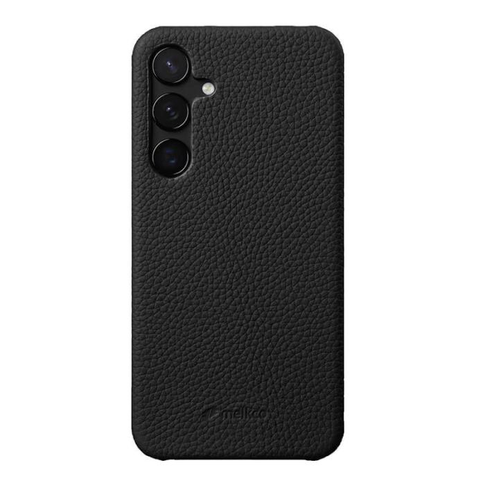 Melkco - MELKCO Samsung Galaxy S24 Plus Fodral Äkta Läder + PC - Svart