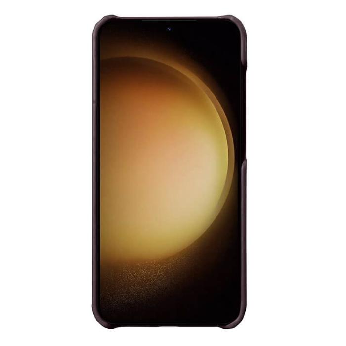 Melkco - MELKCO Samsung Galaxy S24 Plus Fodral Äkta Läder + PC - Mörklila