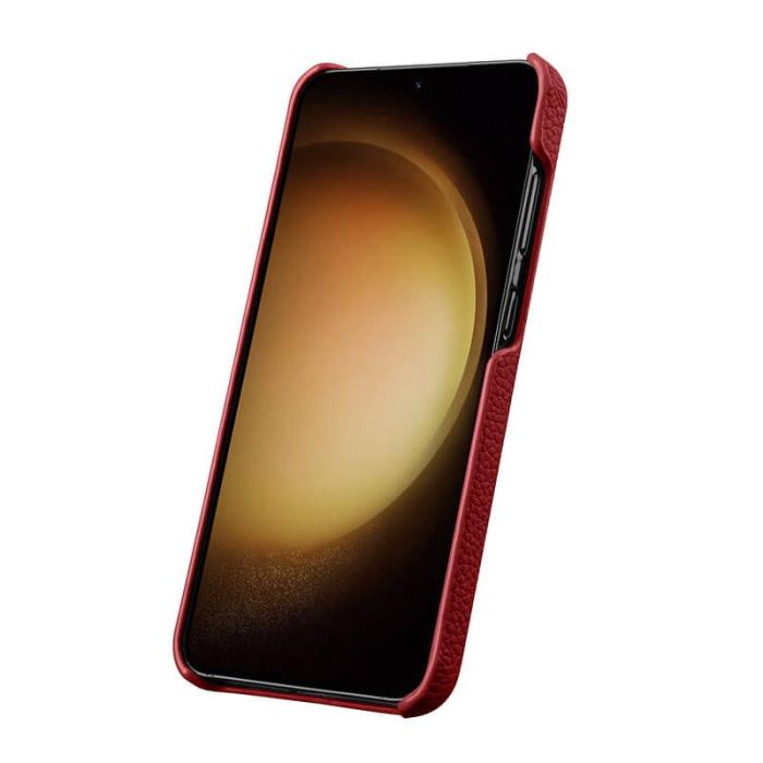 Melkco - MELKCO Samsung Galaxy S24 Plus Fodral Äkta Läder + PC - Röd