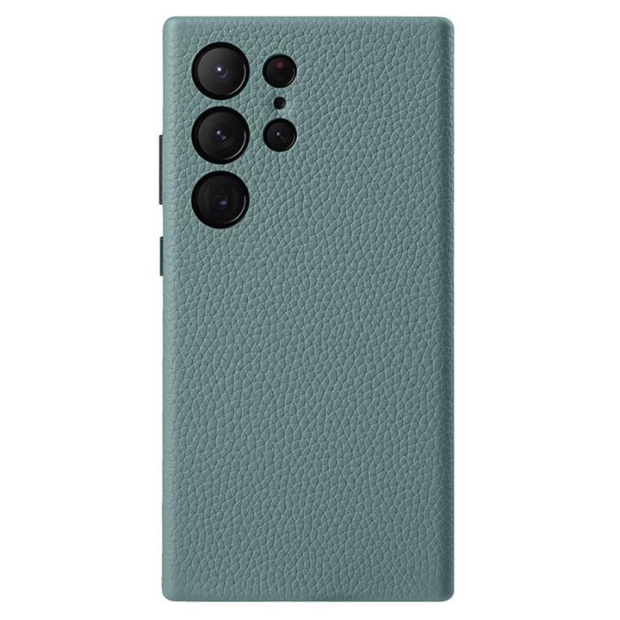 Melkco - MELKCO Samsung Galaxy S24 Ultra Fodral Äkta Läder + PC - Ljusblå