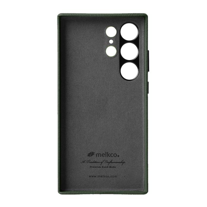 Melkco - MELKCO Samsung Galaxy S24 Ultra Fodral Äkta Läder + PC - Grön