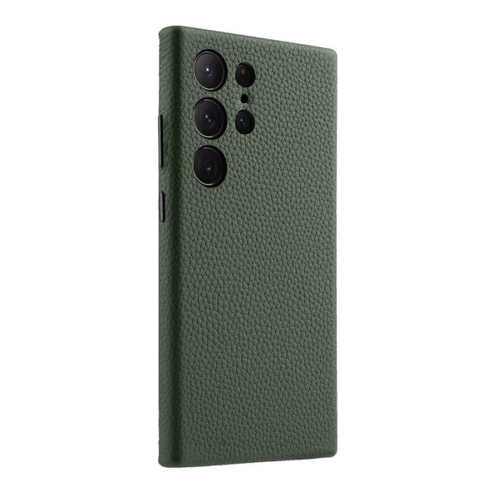 Melkco - MELKCO Samsung Galaxy S24 Ultra Fodral Äkta Läder + PC - Grön