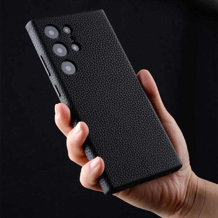 Melkco - MELKCO Samsung Galaxy S24 Ultra Fodral Äkta Läder + PC Lila