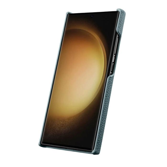 Melkco - MELKCO Samsung Galaxy S24 Ultra Fodral Äkta Läder + PC - Ljusblå