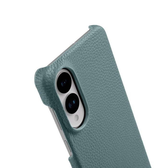 Melkco - MELKCO Samsung Galaxy S25 Edge Skal Äkta Läder PC - Ljusblå