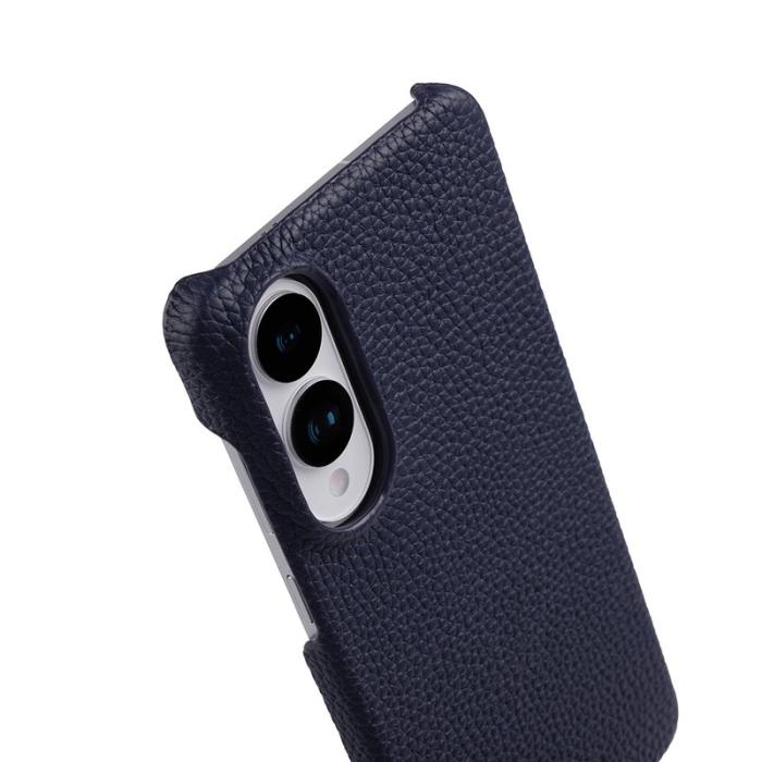 Melkco - MELKCO Samsung Galaxy S25 Edge Skal Äkta Läder PC - Mörkblå