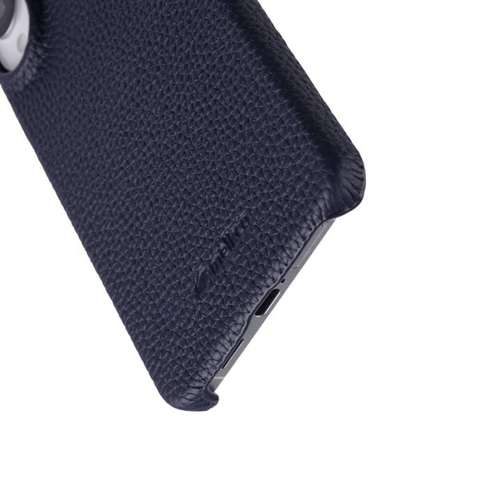 Melkco - MELKCO Samsung Galaxy S25 Edge Skal Äkta Läder PC - Mörkblå