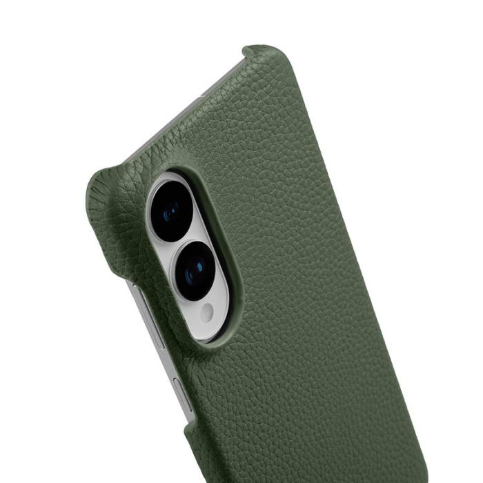 Melkco - MELKCO Samsung Galaxy S25 Edge Skal Äkta Läder PC - Mörkgrön