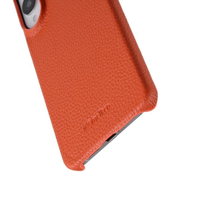 Melkco - MELKCO Samsung Galaxy S25 Edge Skal Äkta Läder PC - Orange