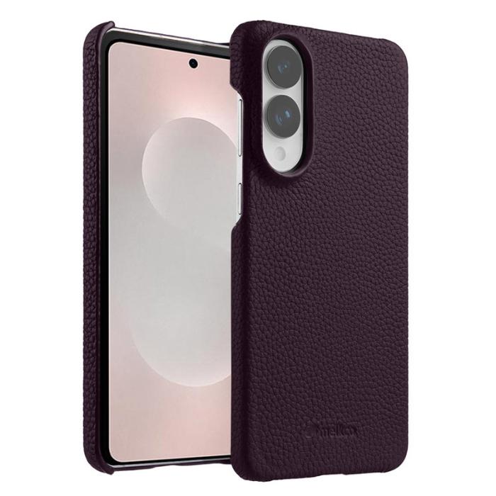 Melkco - MELKCO Samsung Galaxy S25 Edge Skal Äkta Läder PC - Lila