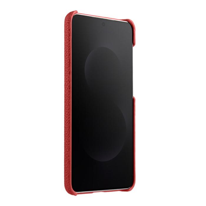 Melkco - MELKCO Samsung Galaxy S25 Edge Skal Äkta Läder PC Röd