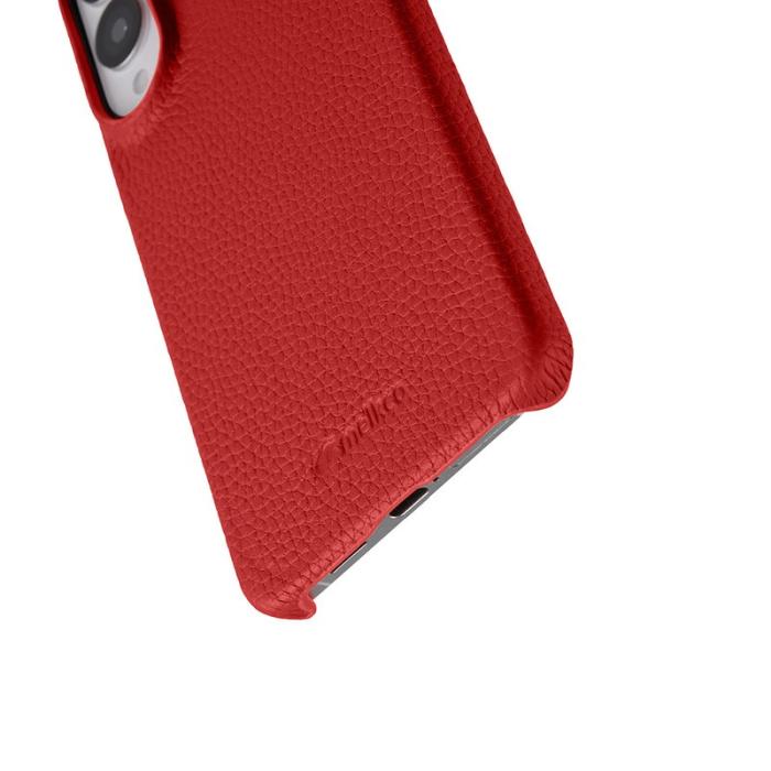 Melkco - MELKCO Samsung Galaxy S25 Edge Skal Äkta Läder PC Röd