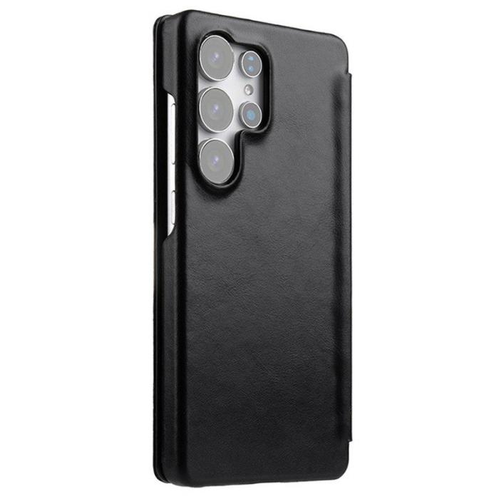 Melkco - MELKCO Samsung Galaxy S25 Ultra Mobilskal Äkta Läder Svart