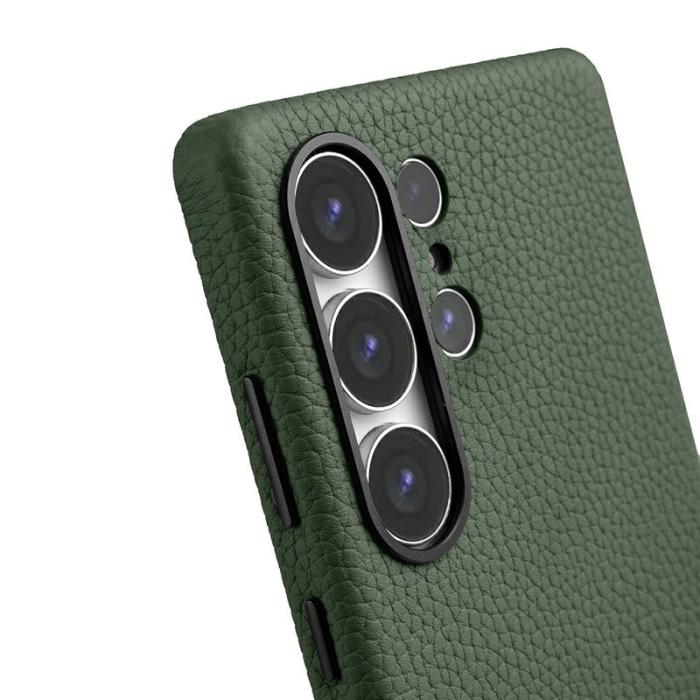 Melkco - MELKCO Samsung Galaxy S25 Ultra Skal Äkta Läder + PC Grön