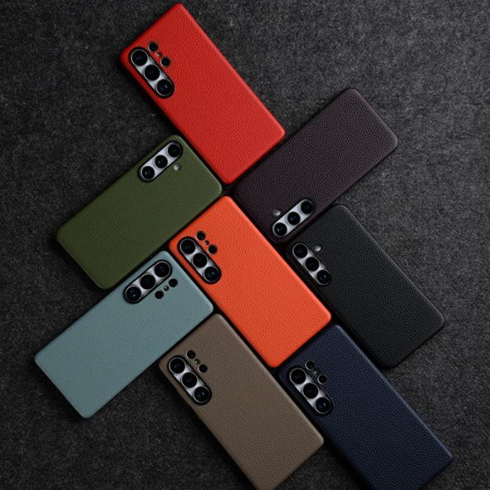 Melkco - MELKCO Samsung Galaxy S25 Ultra Fodral Äkta Läder + PC Röd