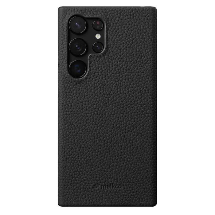 Melkco - MELKCO Samsung Galaxy S25 Ultra Skal Äkta Läder PC - Svart
